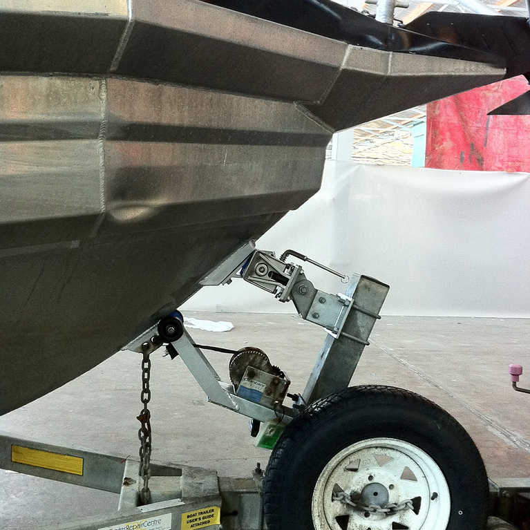 Boatcatch on alloy hull boat