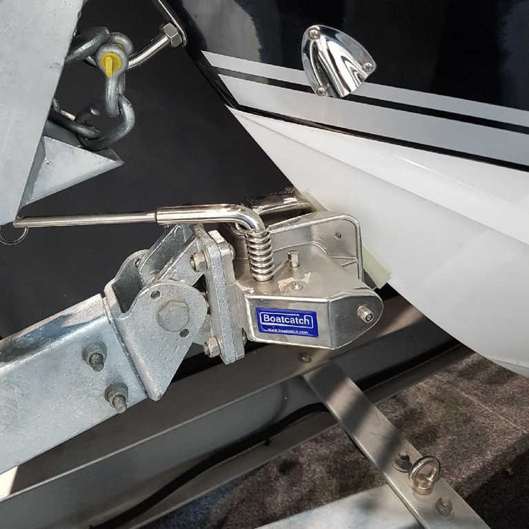 Boatcatch on fibreglass hull boat