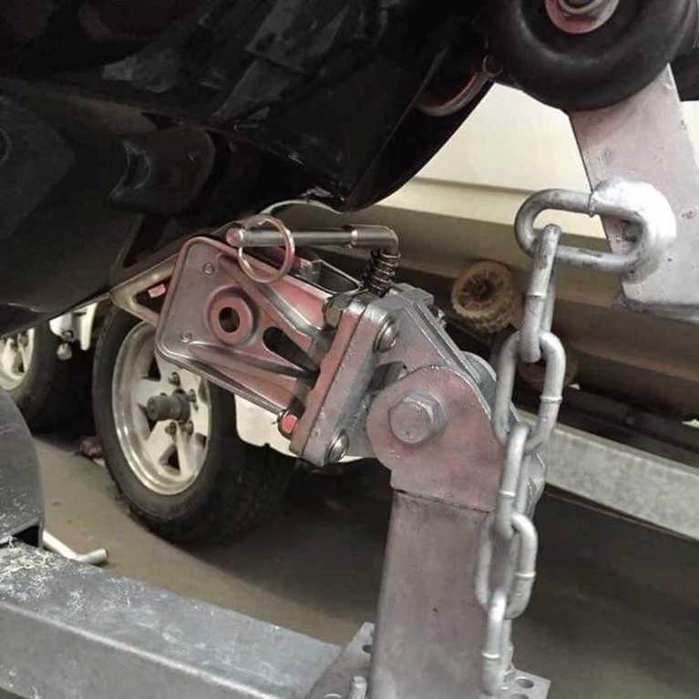 Boatcatch on fibreglass hull boat