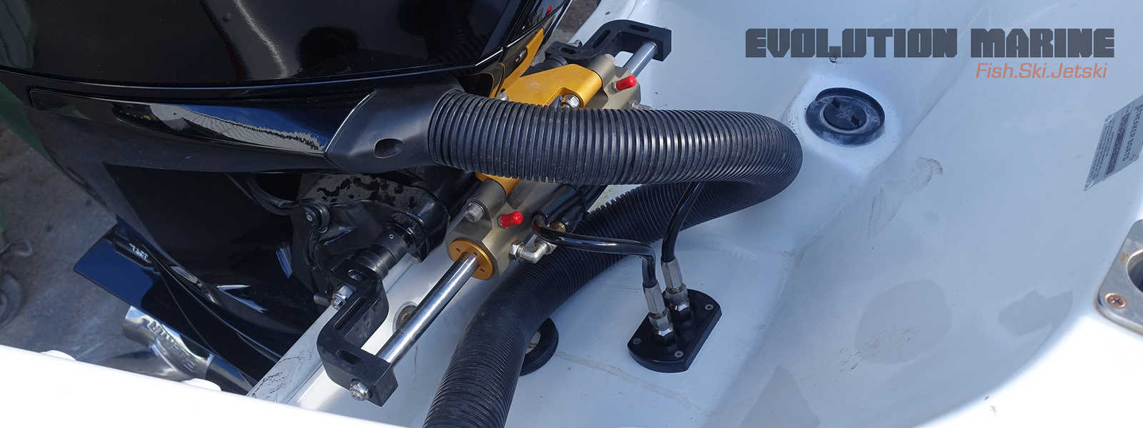 Multisteer hydraulic steering installation at Evolution Marine Multisteer hydraulic steering installation at Evolution Marine
