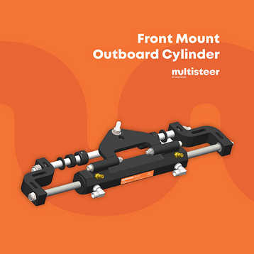 Multisteer rear mount hydraulic balanced cylinder