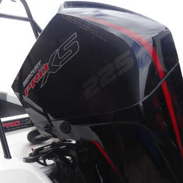 Mercury Pro XS 225 HP outboard motor on Haines Signature 1900S