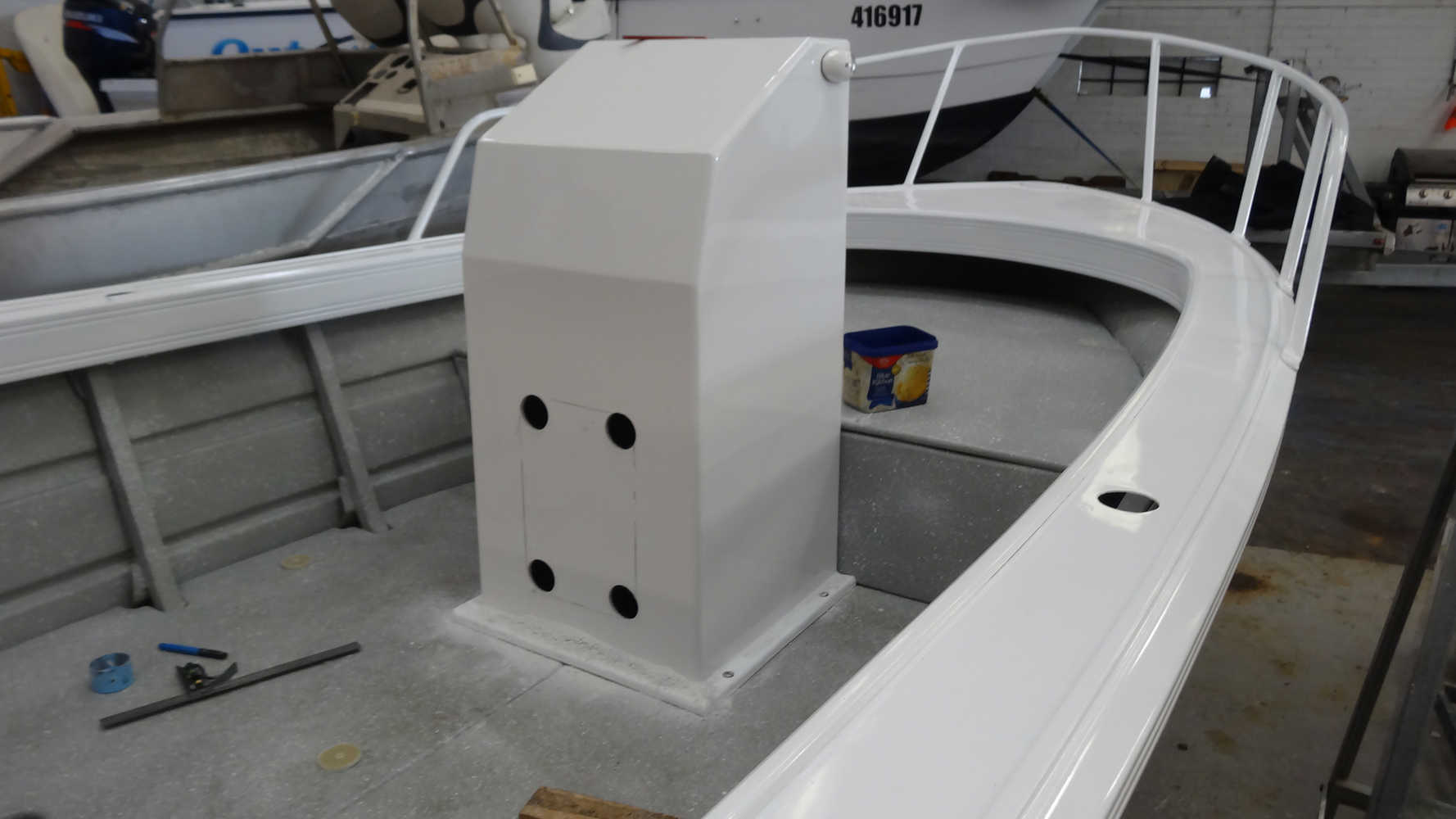 Quintrex Fish Raider, custom fibreglass centre console