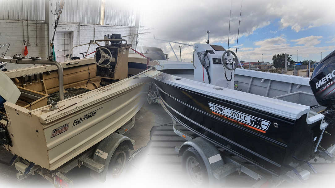 Project boat Quintrex Fish Raider at Evolution Marine